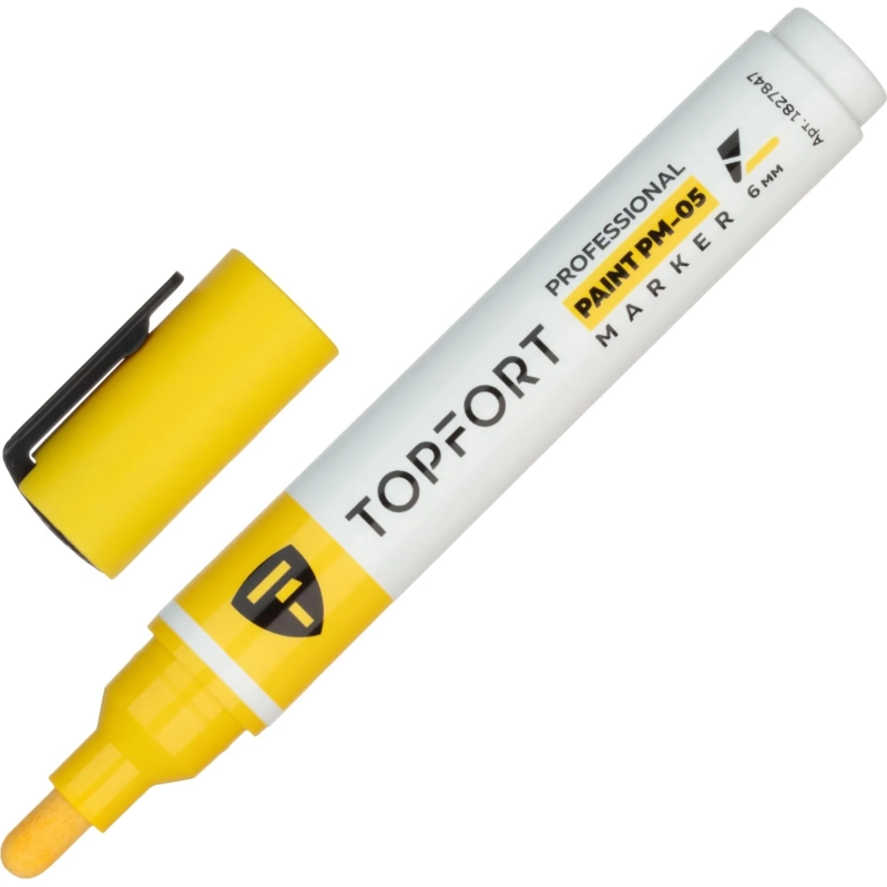 Маркер лаковый Topfort Paint 6 мм желтый