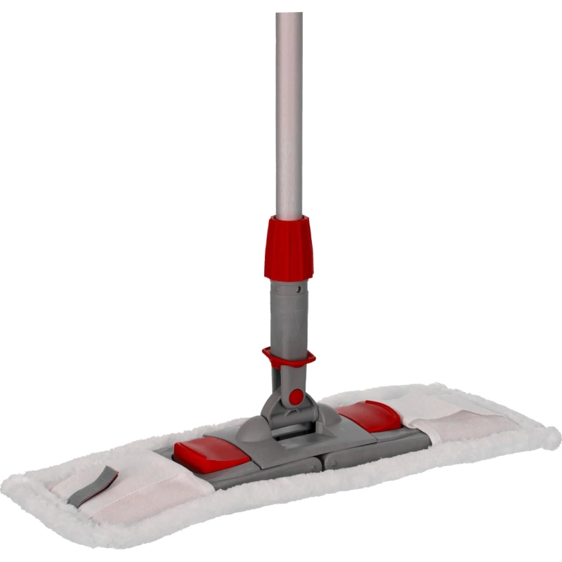 Держатель МОПа универс/зажимы, пластик LuscanProf  40х11см, серый/красный