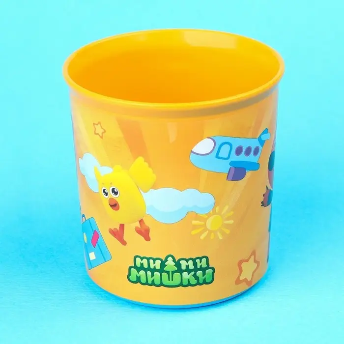 Кружка детская &laquo;Ми-Ми-Мишки&raquo; с нескользящим дном, 200 мл., цвет оранжевый