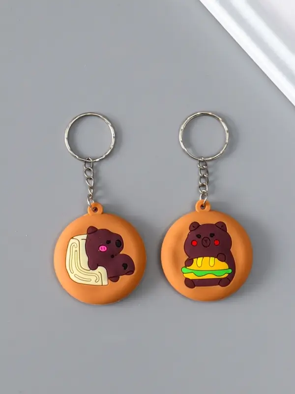 Брелок резина с зеркалом "Капибара" МИКС 4,2х4,2х0,6 см