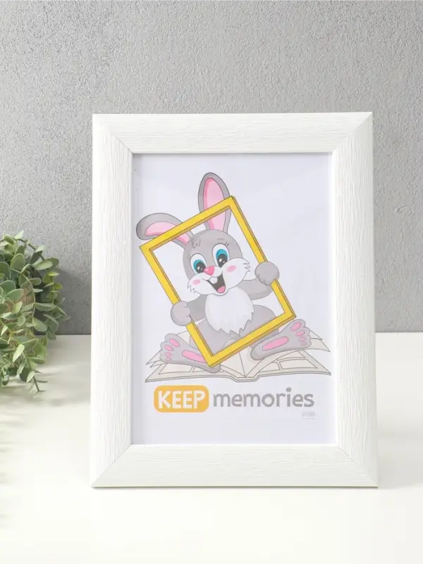 Фоторамка для фото 21&times;30 см Keep memories Luxe Elegance, с ножкой, пластик, белый, (пластиковый экран)