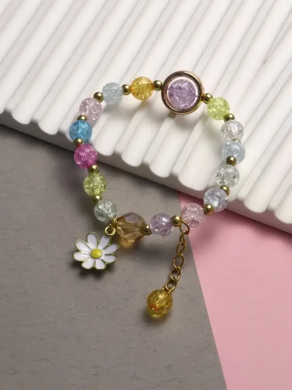 Браслет детский &laquo;Выбражулька. Ромашка&raquo;, цветной в золоте