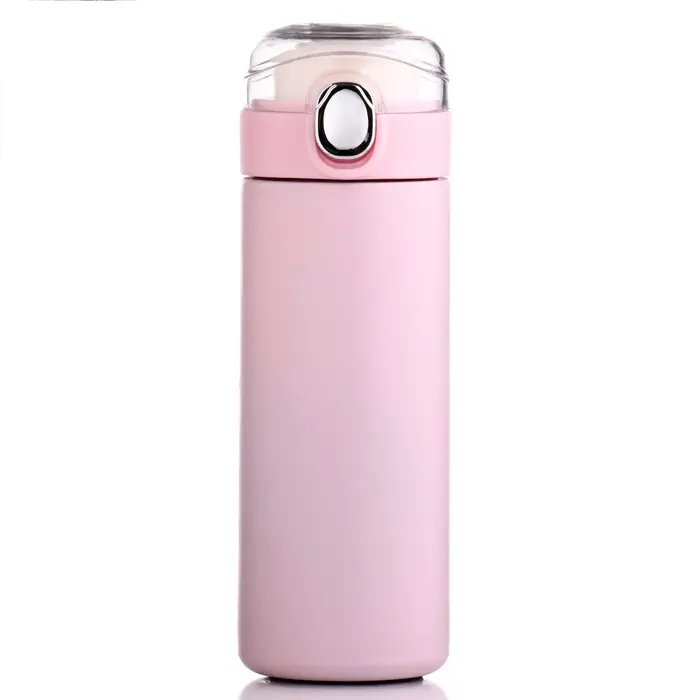 Термос Мастер К Simple, 400 мл, 20.5&times;6.3 см сохраняет тепло 8 ч, нержавеющая сталь, пластик, розовый