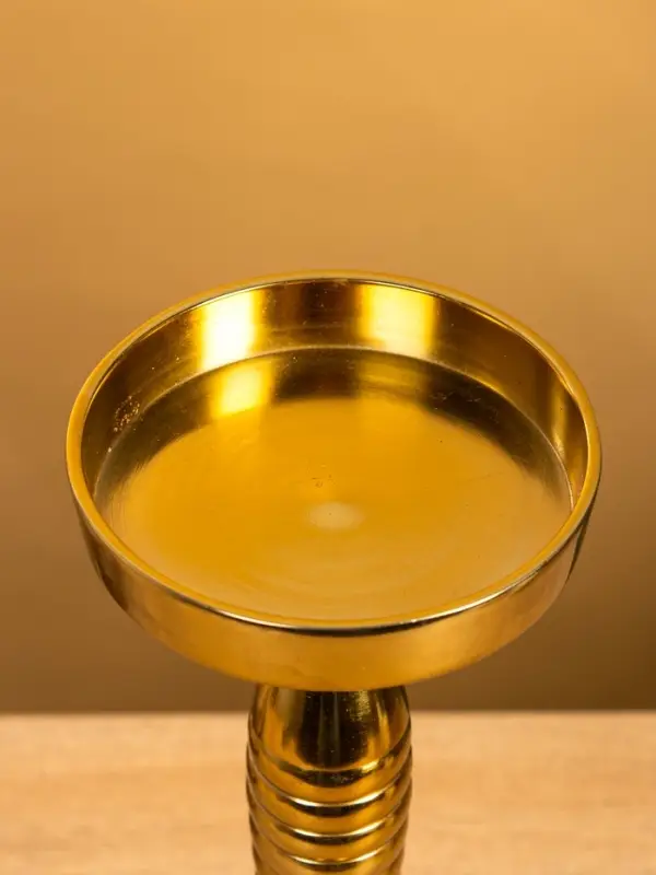 Подсвечник "Силуэт" 13х13х36 см, алюминий, цв. золото