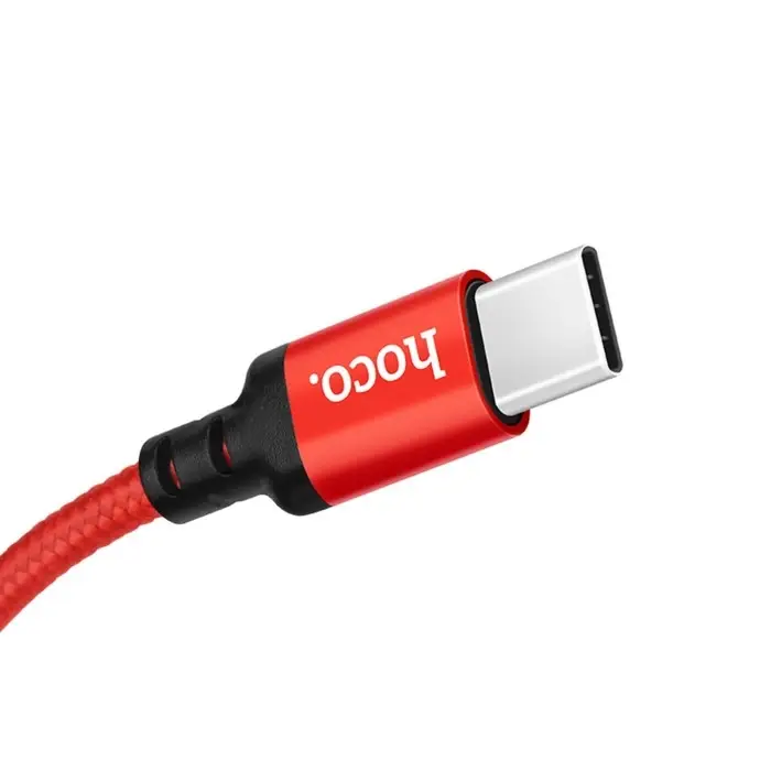 Кабель Hoco X14 Times Speed, Type-С - USB, 3 А, 1 м, черно-красный