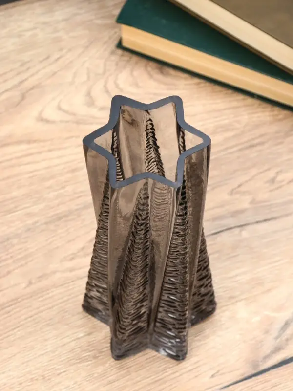 Ваза стекло настольная  Ваза стекло настольная "Флоранс" 25х11х9 см, серый