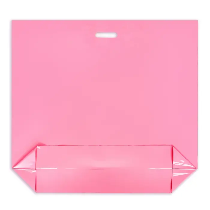 Пакет полиэтиленовый с вырубной ручкой, 64-60+8 60 мкм Розовый