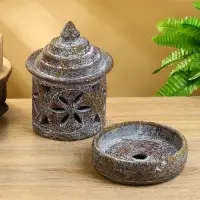 Подсвечник терракота &laquo;Фонарь&raquo;, 14.5&times;14.5&times;21 см