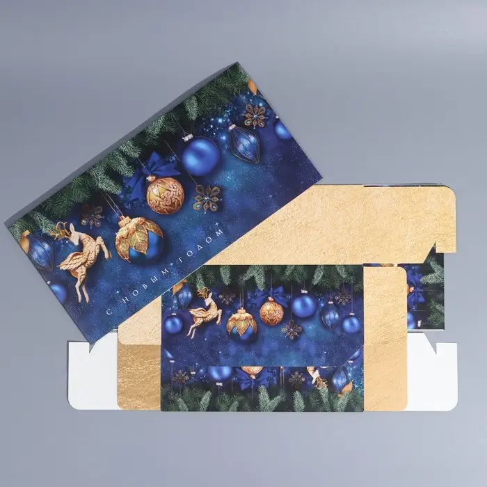 Коробка новогодняя складная «Новогодние шары», 25 х 18 х 10 см, Новый год Коробка новогодняя складная «Новогодние шары», 25 х 18 х 10 см, Новый год