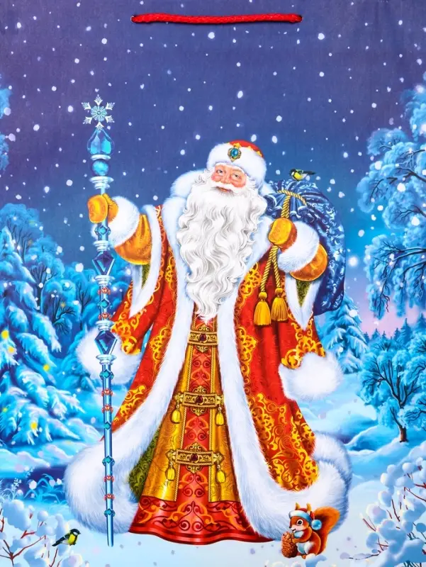 Пакет подарочный новогодний ламинированный, «Дед Мороз» , 33×10×42.5 см Пакет подарочный новогодний ламинированный, «Дед Мороз» , 33×10×42.5 см