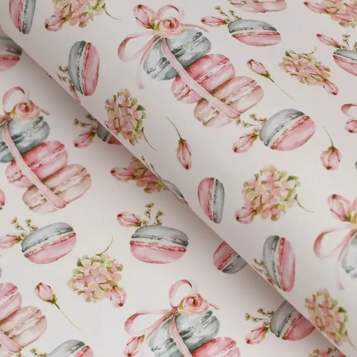 Бумага упаковочная крафт "Макаруны", МИКС, 50 х 70 см