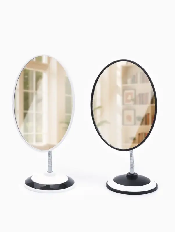Зеркало настольное, овальное, на гибкой ножке, 16&times;29 см, (15.2&times;18.7 см), МИКС