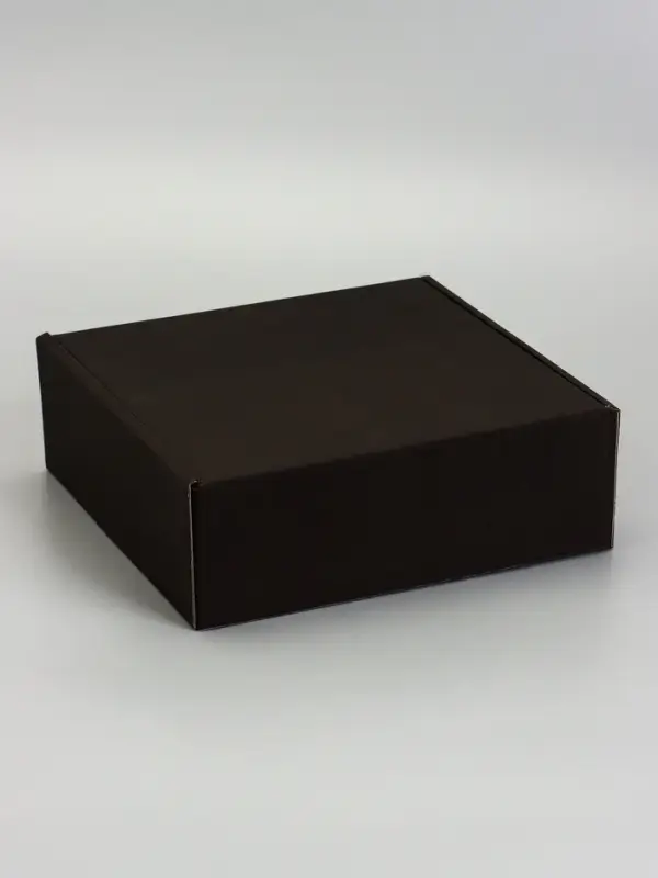 Коробка самосборная, чёрная, для подарков, хранения и отправки посылок, 23&times;23&times;8 см