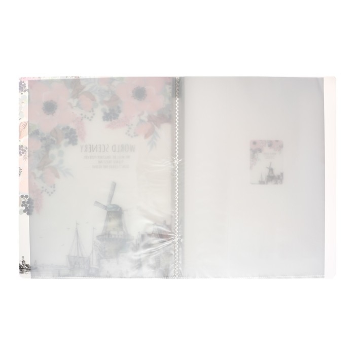 Папка формат А4, с 40 прозрачными файлами Папка формат А4, с 40 прозрачными файлами "Город", МИКС