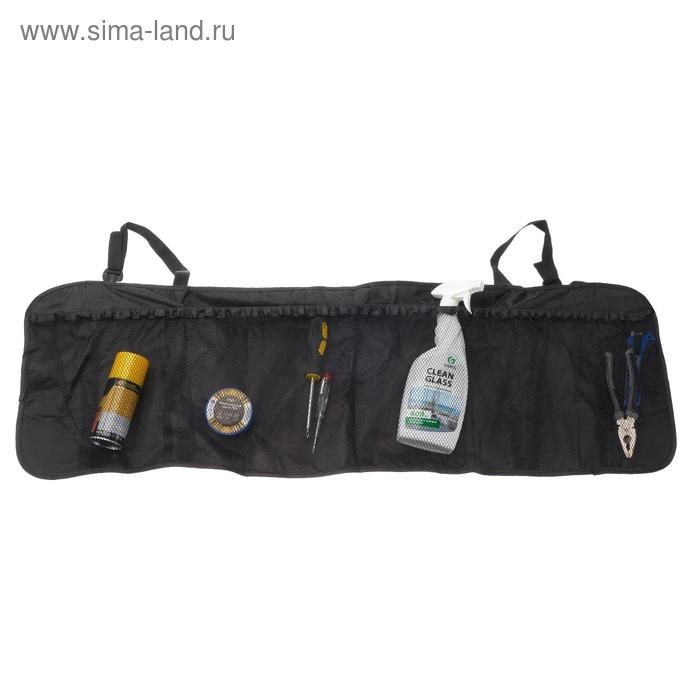 Органайзер на заднее сиденье 105 х 33 см, сетка-карман, черный Органайзер на заднее сиденье 105 х 33 см, сетка-карман, черный