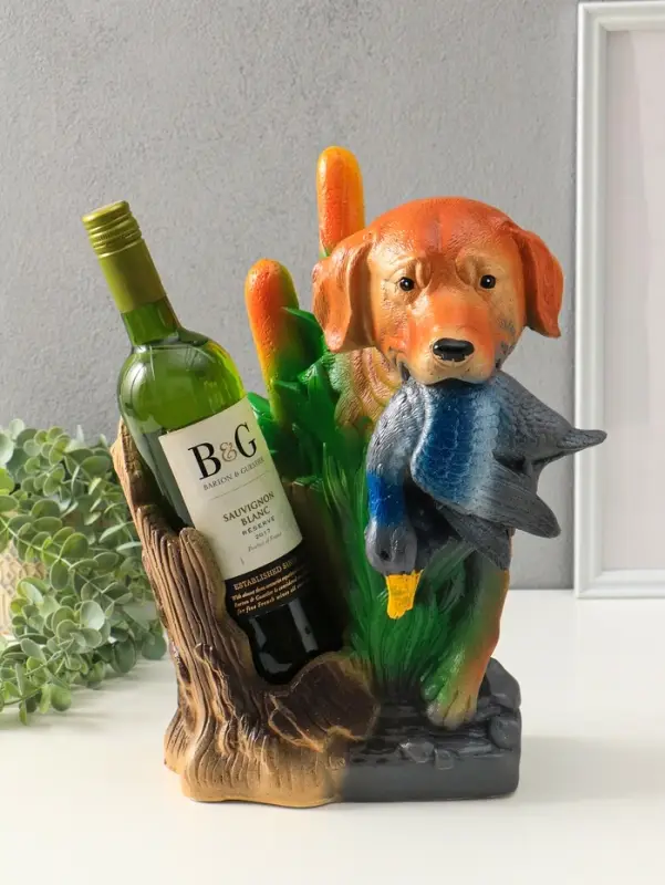 Копилка для денег с подставкой для бутылки &laquo;Пёс охотник&raquo;, гипс, 37.5&times;24&times;30 см