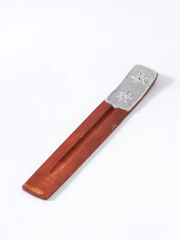 Подставка под благовония "Карма" дерево 25,5х3,5 см, серебро