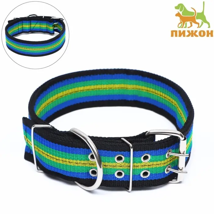 Ошейник четырехслойный, 75&times;5 см, разноцветный