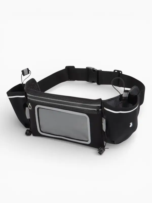 Сумка поясная туристическая, влагозащитная, 52&times;13 см, черная