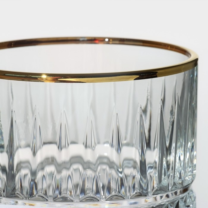 Набор стеклянных фужеров Elysia, 500 мл, 4 шт, с золотой каймой Набор стеклянных фужеров Elysia, 500 мл, 4 шт, с золотой каймой