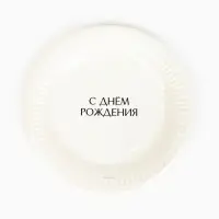 Набор тарелок бумажных «С Днём рождения», универсальный, 6 шт Набор тарелок бумажных «С Днём рождения», универсальный, 6 шт