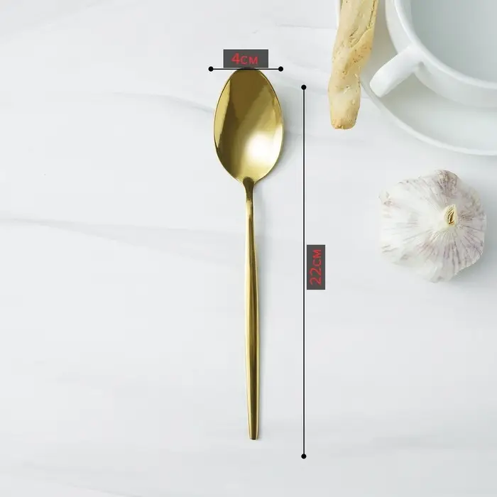 Ложка столовая из нержавеющей стали Magistro «Блинк», длина 22 см, цвет золотой Ложка столовая из нержавеющей стали Magistro «Блинк», длина 22 см, цвет золотой