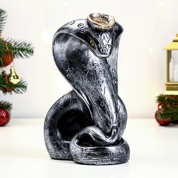 Копилка  Копилка "Змея Принцесса Кобра" металлик, 13х22см