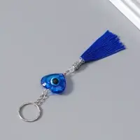 Брелок пластик, текстиль "Сердце от сглаза" 10,5х2,7х0,8 см