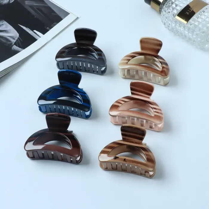 Крабик для волос «Виола», полосы, 6 см, МИКС Крабик для волос «Виола», полосы, 6 см, МИКС