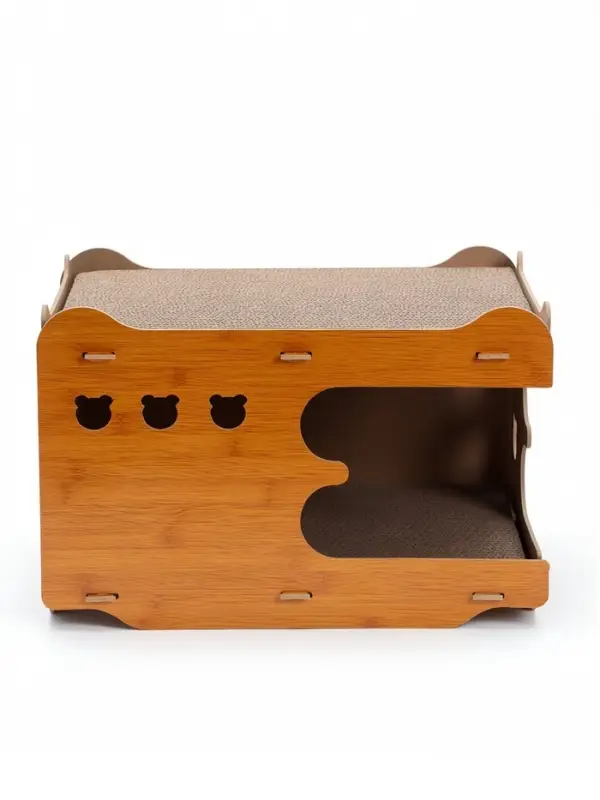 Домик - когтеточка &laquo;Пижон.Таунхаус&raquo;, 44&times;33&times;32 см, с кошачьей мятой, гофрокартон, дерево