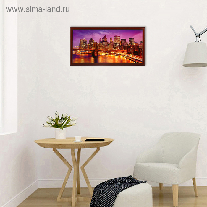 Картина  Картина "Город в огнях" 57х107 см