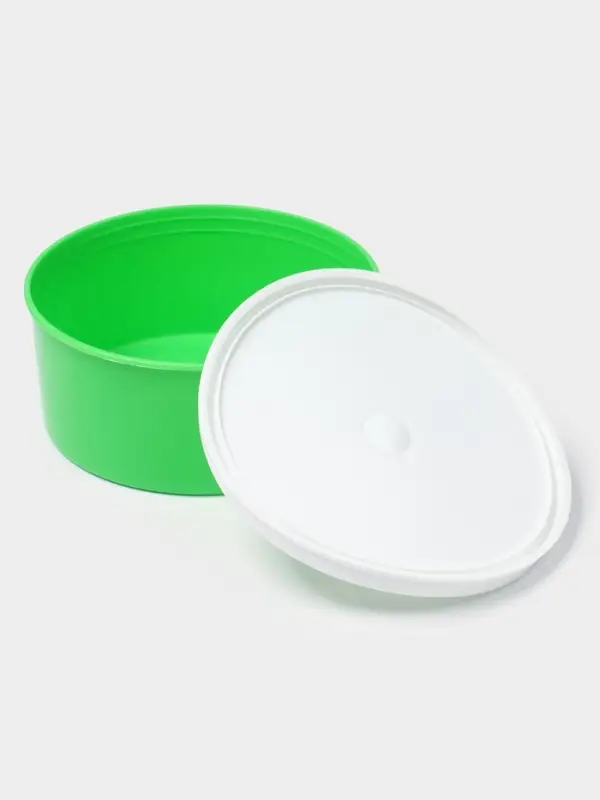 Контейнер пищевой ПластоС, 450 мл, с герметичной крышкой, d=13 см, h=6 см, пластик, МИКС Контейнер пищевой ПластоС, 450 мл, с герметичной крышкой, d=13 см, h=6 см, пластик, МИКС