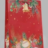 Пакет подарочный &laquo;Новогодний звон&raquo;, 33&times;10&times;42.5 см