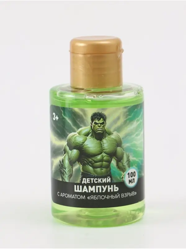 Шампунь детский, аромат яблочный взрыв, 100 мл, Супергерой Шампунь детский, аромат яблочный взрыв, 100 мл, Супергерой
