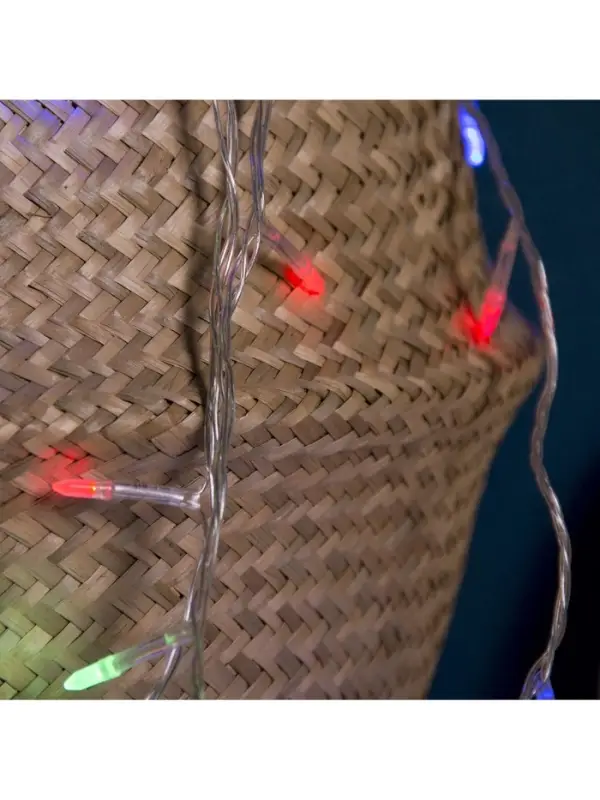 Гирлянда &laquo;Нить&raquo; 5 м с насадками &laquo;Игла&raquo;, IP20, прозрачная нить, 50 LED, свечение мульти, 8 режимов, 220 В