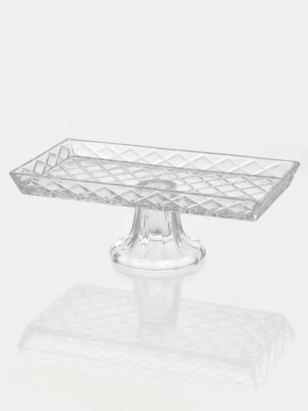 Блюдо &laquo;Шубница&raquo;. 27.4&times;14&times;10 см, на ножке, стекло, прозрачная