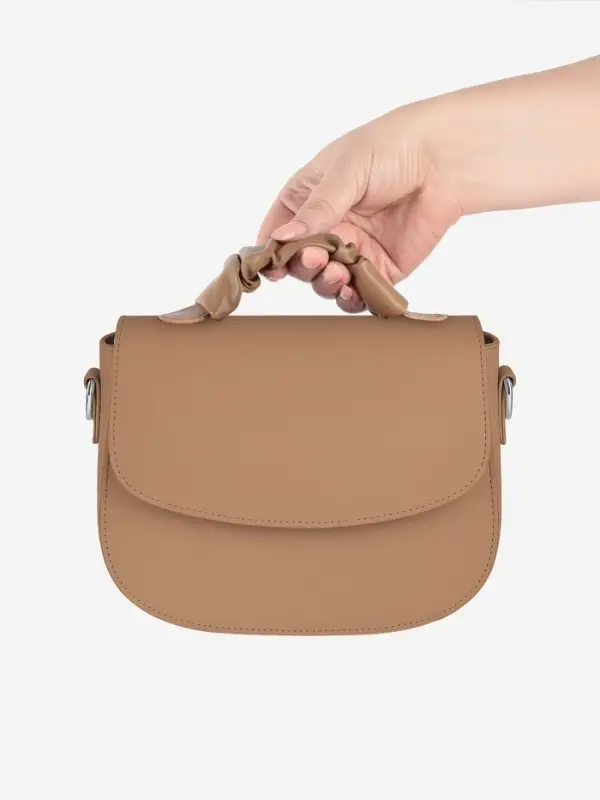 Ручка для сумки, пришивная, 18&times;3.5 см, коричневая