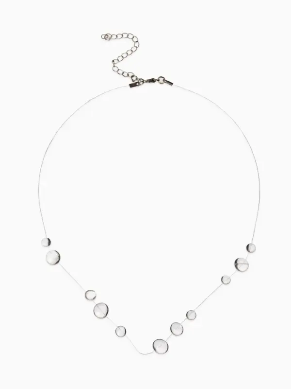 Колье на леске Колье на леске "Капля росы", цвет былй в серебре