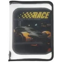 Папка для труда А4 &laquo;Авто на старте&raquo;, молния вокруг/откидная планка