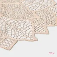 Салфетка сервировочная на стол Доляна &laquo;Цветок&raquo;, d=38 см, золотая