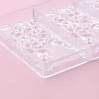 Форма для шоколада KONFINETTA &laquo;Иней&raquo;, пластик, 27.5&times;17.5&times;2.5 см, 3 ячейки 15.3&times;7.5&times;0.8 см, прозрачная