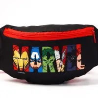 Сумка поясная детская для мальчика, 25&times;6&times;13 см, Мстители