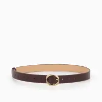 Ремень жен 05-01-01-01, Июнь2510, 2,9*0,3*110 см, без винта, пряж золото, 1 прокол, корич