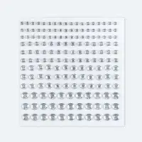 Стразы самоклеящиеся, d=3/4/5/6 мм, набор 165 шт. на листе, серебряный