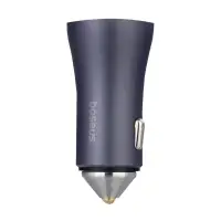 Переходник автомобильного зарядного устройства на USB + Type-C 40W CCJD-0G Baseus серый