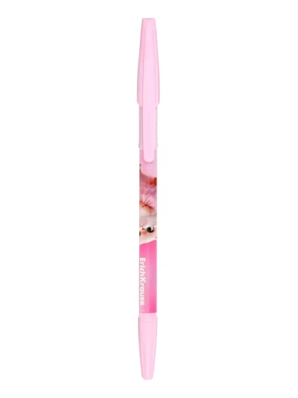 Ручка шариковая ErichKrause Prima Cat Stick, узел 0.7 мм, синяя, МИКС