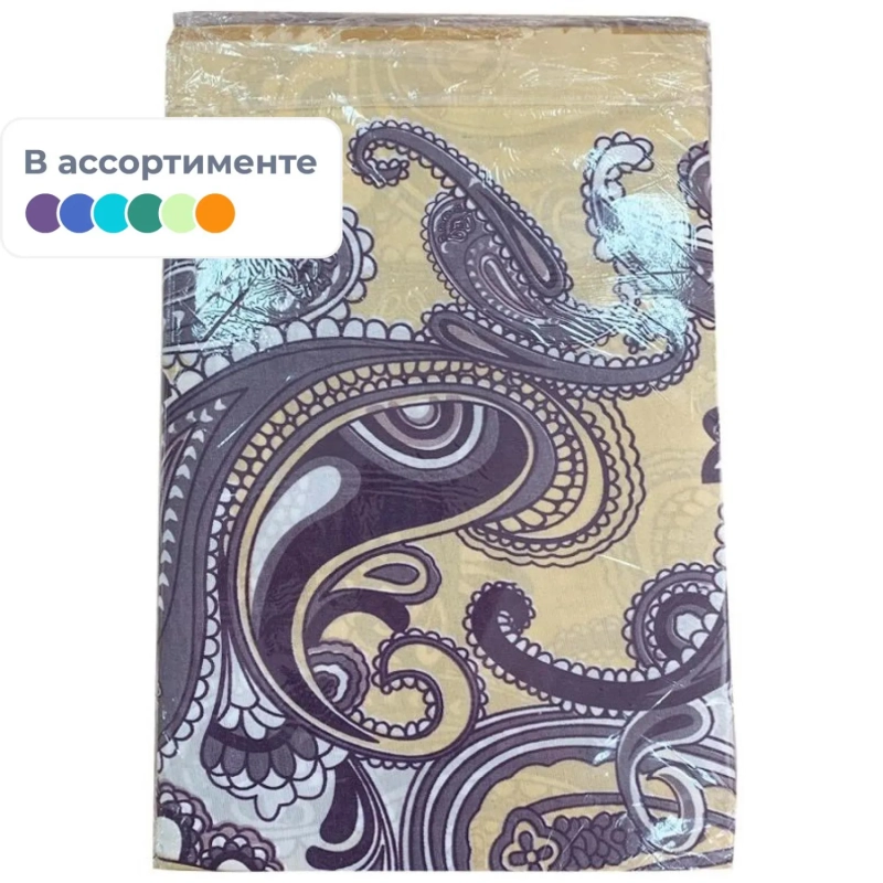 Постельное белье 1,5сп микрофибра 65гр/м2 (нав.60х60- 1 шт.), ассорти