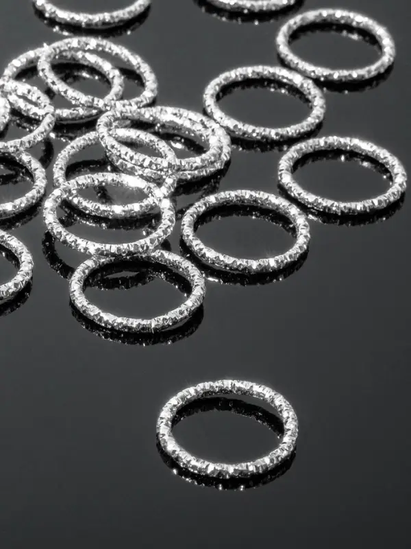 Кольцо соединительное разъёмное, 1.5&times;1.5 см, набор 100 шт. железо, цвет серебро