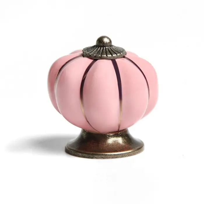 Ручка-кнопка PEONY Ceramics 001, керамическая, пудровая