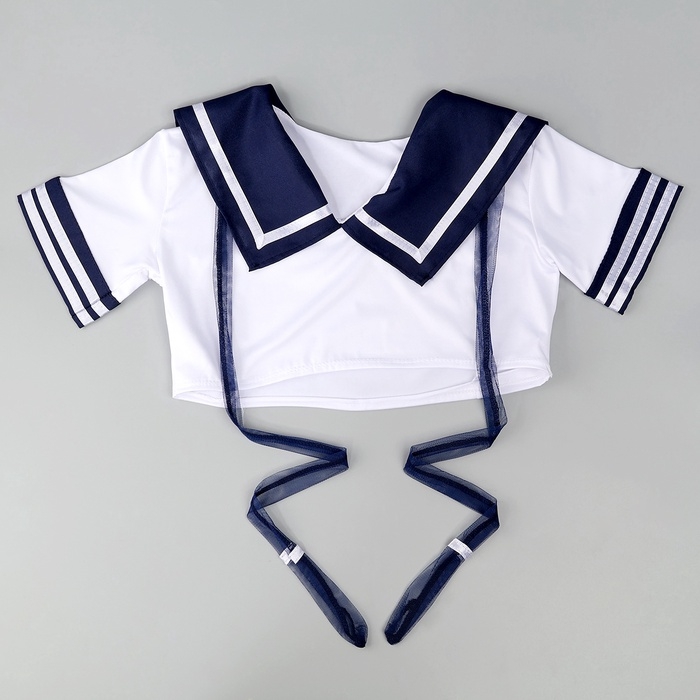 Карнавальный набор «Каваи тян»: топ, юбка на липучке, чулки, р-р 38-46, цвет синий Карнавальный набор «Каваи тян»: топ, юбка на липучке, чулки, р-р 38-46, цвет синий